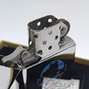 Bật Lửa Zippo Cổ Đồng Khối Mạ Chrome Trắng Chủ Đề Tầu Chiến Quân Sự Ăn Mòn Phủ Sơn Đời 5 Vạch Sắc Năm 1977 ZC495