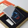 Bật Lửa Zippo Cổ Đồng Khối Mạ Chrome Trắng Chủ Đề Tầu Chiến Quân Sự Ăn Mòn Phủ Sơn Đời 5 Vạch Sắc Năm 1977 ZC495
