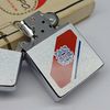 Bật Lửa Zippo Cổ Đồng Khối Mạ Chrome Trắng Chủ Đề Quân Sự Ăn Mòn Phủ Sơn Đời 5 Vạch Sắc Năm 1977 ZC497