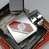 Bật Lửa Zippo Cổ Đồng Khối Mạ Chrome Trắng Chủ Đề Quân Sự Ăn Mòn Phủ Sơn Đời 5 Vạch Sắc Năm 1977 ZC497
