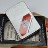 Bật Lửa Zippo Cổ Đồng Khối Mạ Chrome Trắng Chủ Đề Quân Sự Ăn Mòn Phủ Sơn Đời 5 Vạch Sắc Năm 1977 ZC497