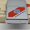Bật Lửa Zippo Cổ Đồng Khối Mạ Chrome Trắng Chủ Đề Quân Sự Ăn Mòn Phủ Sơn Đời 5 Vạch Sắc Năm 1977 ZC497