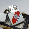 Bật Lửa Zippo Cổ Đồng Khối Mạ Chrome Trắng Chủ Đề Quân Sự Ăn Mòn Phủ Sơn Đời 5 Vạch Sắc Năm 1977 ZC497