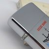 Bật Lửa Zippo Cổ Đồng Khối Mạ Chrome Trắng Chủ Đề Tầu Chiến Quân Sự Ăn Mòn Phủ Sơn Đời 1 Vạch Sắc Năm 1981 ZC499