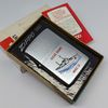 Bật Lửa Zippo Cổ Đồng Khối Mạ Chrome Trắng Chủ Đề Tầu Chiến Quân Sự Ăn Mòn Phủ Sơn Đời 1 Vạch Sắc Năm 1981 ZC499