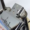 Bật Lửa Zippo Cổ Đồng Khối Mạ Chrome Trắng Chủ Đề Tầu Chiến Quân Sự Ăn Mòn Phủ Sơn Đời 2 Vạch Thẳng Năm 1972 ZC500