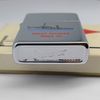 Bật Lửa Zippo Cổ Đồng Khối Mạ Chrome Trắng Chủ Đề Tầu Chiến Quân Sự Ăn Mòn Phủ Sơn Đời 2 Vạch Thẳng Năm 1972 ZC500