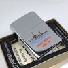 Bật Lửa Zippo Cổ Đồng Khối Mạ Chrome Trắng Chủ Đề Tầu Chiến Quân Sự Ăn Mòn Phủ Sơn Đời 2 Vạch Thẳng Năm 1972 ZC500