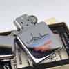 Bật Lửa Zippo Cổ Đồng Khối Mạ Chrome Trắng Chủ Đề Tầu Chiến Quân Sự Ăn Mòn Phủ Sơn Đời 2 Vạch Thẳng Năm 1972 ZC500