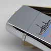 Bật Lửa Zippo Cổ Đồng Khối Mạ Chrome Trắng Chủ Đề Tầu Chiến Quân Sự Ăn Mòn Phủ Sơn Đời 2 Vạch Thẳng Năm 1972 ZC500