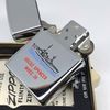 Bật Lửa Zippo Cổ Đồng Khối Mạ Chrome Trắng Chủ Đề Tầu Chiến Quân Sự Ăn Mòn Phủ Sơn Đời 2 Vạch Thẳng Năm 1972 ZC500