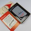Bật Lửa Zippo Cổ Đồng Khối Mạ Chrome Trắng Chủ Đề Tầu Chiến Quân Sự Ăn Mòn Phủ Sơn Đời 2 Vạch Thẳng Năm 1972 ZC500