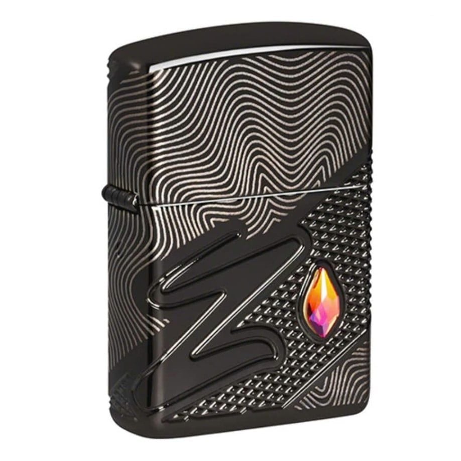 Bật Lửa Zippo Z Crystal Armor® High Polish Black Z354