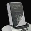 Bật Lửa Zippo Đồng Nguyên Khối Mạ Chrome Trắng Bóng Khắc Ăn Mòn Chủ Đề Quân Sự Đời XII La Mã Sản Xuất Năm 1996 ZL856