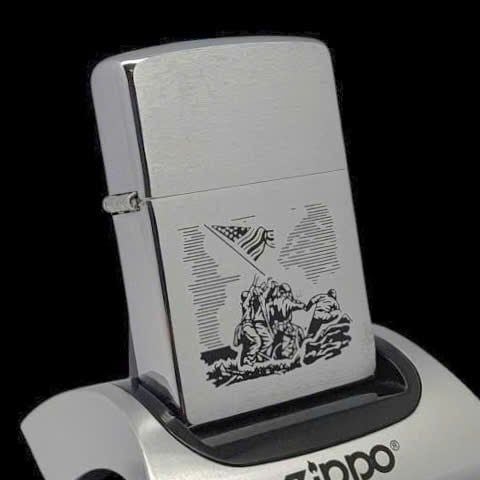 Bật Lửa Zippo Đồng Khối Mạ Chrome Khắc Ăn Mòn Phủ Sơn Chủ Đề Chiến Tranh Sản Xuất Năm 1997 Đời XIII La Mã ZL855