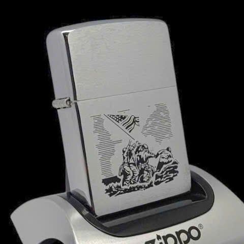 Bật Lửa Zippo Đồng Khối Mạ Chrome Khắc Ăn Mòn Phủ Sơn Chủ Đề Chiến Tranh Sản Xuất Năm 1996 Đời XII La Mã ZL854