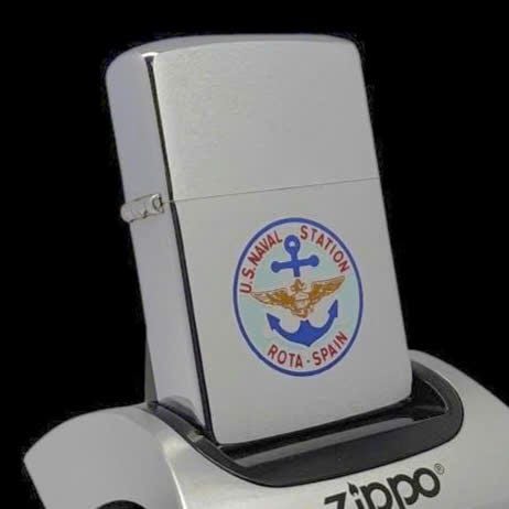 Bật Lửa Zippo Cổ Đồng Khối Mạ Chrome Trắng Chủ Đề Quân Sự Ăn Mòn Phủ Sơn Đời 4 Vạch Sắc Năm 1978 ZC494