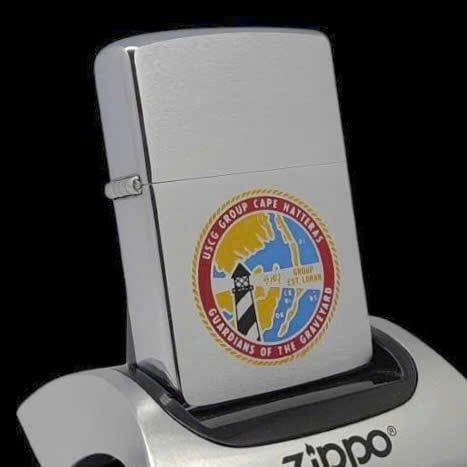 Bật Lửa Zippo Cổ Đồng Khối Mạ Chrome Trắng Chủ Đề Quân Sự Ăn Mòn Phủ Sơn Đời 3 Vạch Sắc Năm 1979 ZC498