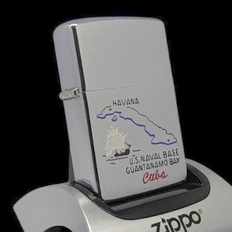 Bật Lửa Zippo Cổ Đồng Khối Mạ Chrome Trắng Chủ Đề Quân Sự Ăn Mòn Phủ Sơn Đời 4 Vạch Sắc Năm 1978 ZC493