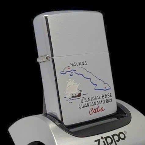 Bật Lửa Zippo Cổ Đồng Khối Mạ Chrome Trắng Chủ Đề Quân Sự Ăn Mòn Phủ Sơn Đời 4 Vạch Sắc Năm 1978 ZC493