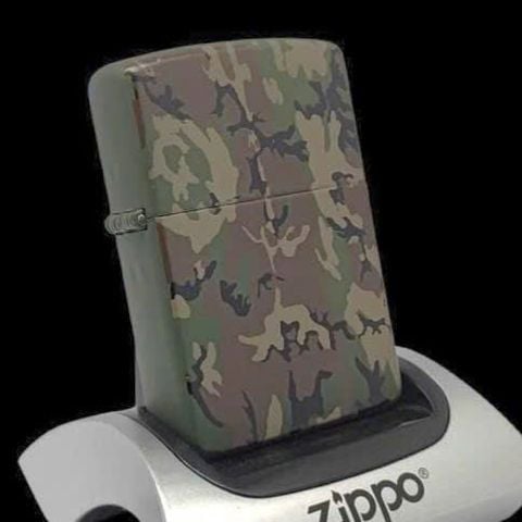 Bật Lửa Zippo Đồng Khối Sơn Phủ Camo Rằn Ri Chu Niên 1932 - 1989 Hiếm Gặp SX Năm 1989 ZL830