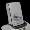 Bật Lửa Zippo Cổ Đồng Khối Mạ Chrome Trắng Xước Chủ Đề Tầu Chiến Quân Sự Ăn Mòn Phủ Sơn Đời 1 Vạch Sắc Năm 1981 ZC496