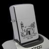 Bật Lửa Zippo Cổ Đồng Khối Mạ Chrome Trắng Chủ Đề Quân Sự Ăn Mòn Phủ Sơn Đời 3 Vạch Sắc Năm 1979 ZC491