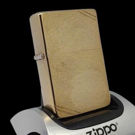 Bật Lửa Zippo Đồng Nguyên Khối Vintage Chặt Góc Trơn 2 Mặt Hiếm Gặp Đời II La Mã Bản Thử Nghiệm Không Mộc Tháng Năm 1986 ZQH195