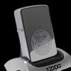 Bật Lửa Zippo Đồng Khối Mạ Chrome Trắng Trơn Bóng Chủ Đề Khắc Ăn Mòn Đời III La Mã Sản Xuất Năm 1987 ZL853