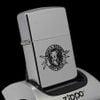 Bật Lửa Zippo Đồng Khối Mạ Chrome Trắng Trơn Bóng Chủ Đề Khắc Ăn Mòn Phủ Sơn Đời VIII La Mã Sản Xuất Năm 1992 ZL851