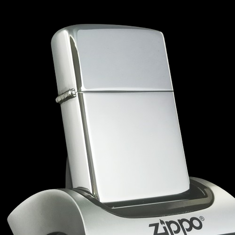 Bật Lửa Zippo Cổ Đồng Khối Mạ Chrome Bóng Trơn Hiếm Gặp Năm 1979 Đời 3 Vạch Sắc ZC487