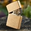 Bật Lửa Zippo Đồng Khối Xi Bụi Vàng Xước Z349