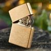 Bật Lửa Zippo Đồng Khối Xi Bụi Vàng Xước Z349