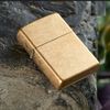Bật Lửa Zippo Đồng Khối Xi Bụi Vàng Xước Z349