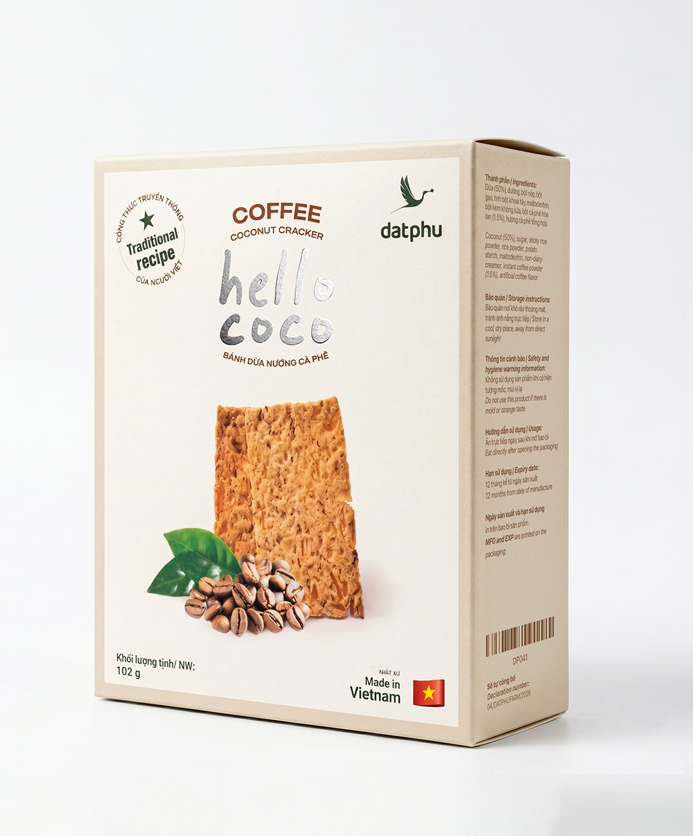 HelloCoco Cà phê -  Bánh dừa nướng cà phê