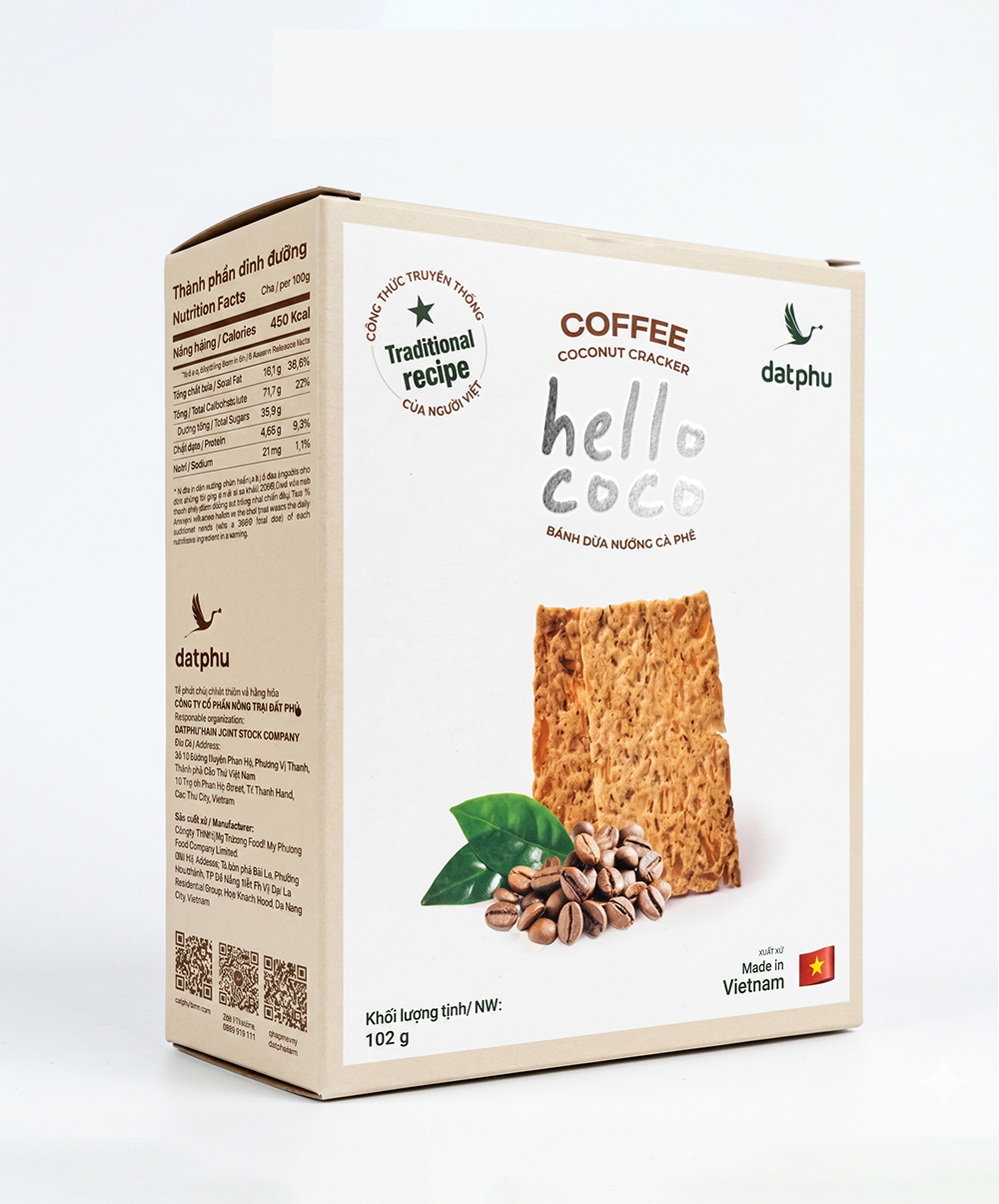 HelloCoco Cà phê -  Bánh dừa nướng cà phê