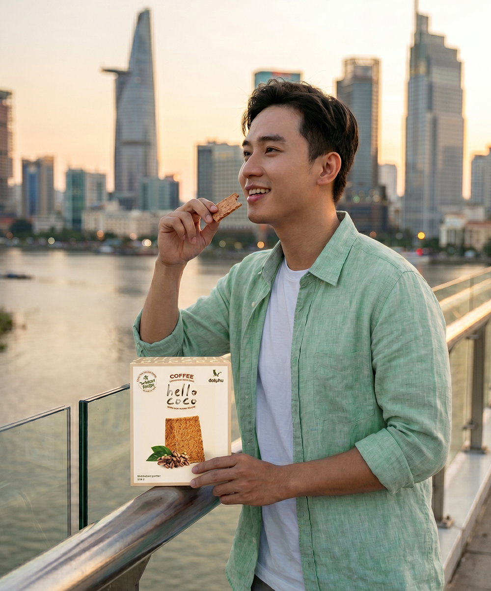 HelloCoco Cà phê -  Bánh dừa nướng cà phê