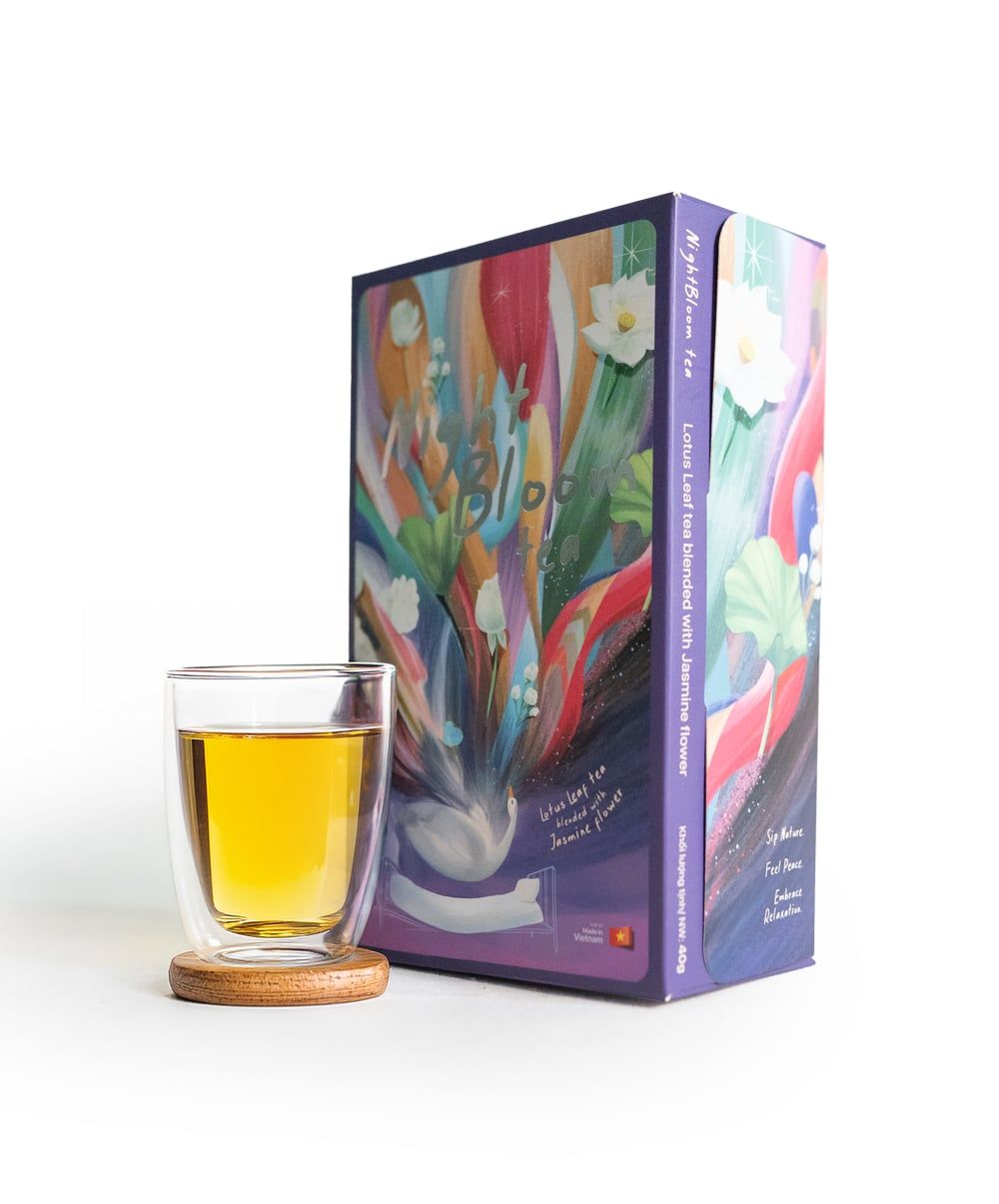 Night Bloom Tea - Trà Lá Sen Ướp Hoa Lài 40g