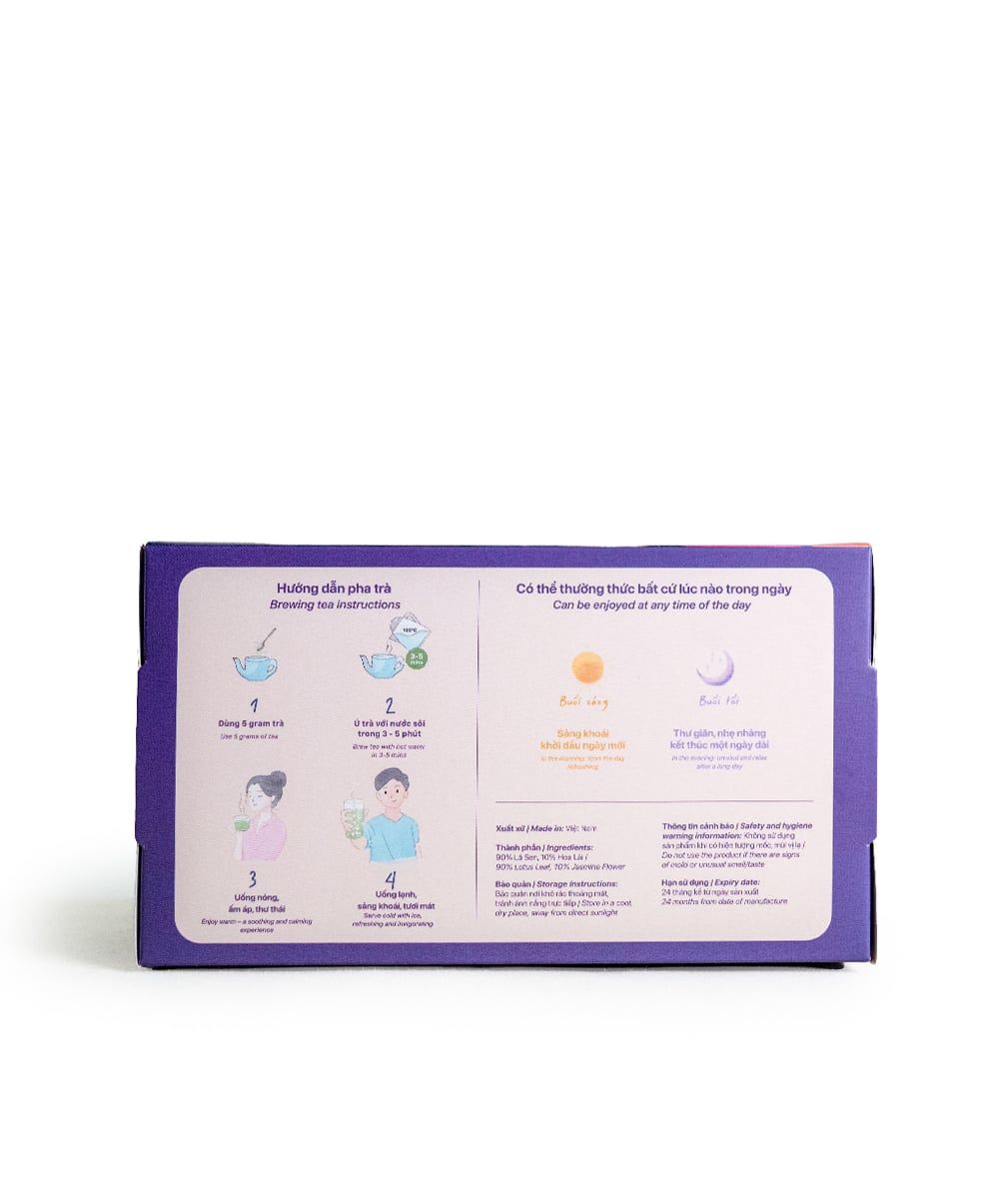 Night Bloom Tea - Trà Lá Sen Ướp Hoa Lài 40g