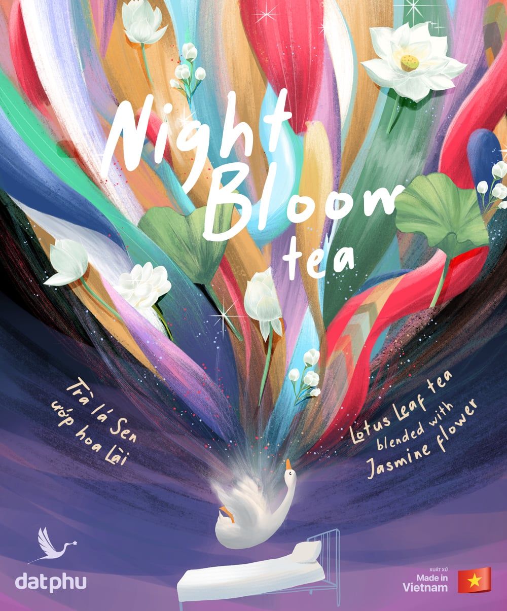 Night Bloom Tea - Trà Lá Sen Ướp Hoa Lài 40g
