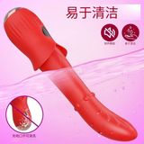  Cây Massage Đa Năng Xoay 360, Rung Nhiều Tần Số, Thụt Cao Cấp Hình Lưỡi Đỏ 
