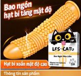  Bao Cao Su Ngón Tay Les Cat, Siêu Điểm Nổi, Gân Xoắn, Hộp 08 Cái 