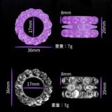  Vòng Đeo DV Nam, Silicone Mềm, 02 Vòng Gai & Bi 