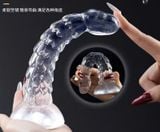  DV Giả Mềm Dẻo, Vảy Rồng Trên Thân, Silicone Trong Suốt, Có Đế Dán Tường 