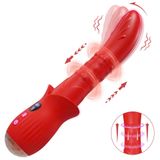  Cây Massage Đa Năng Xoay 360, Rung Nhiều Tần Số, Thụt Cao Cấp Hình Lưỡi Đỏ 