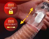  Bao Cao Su Đôn Dzên Rung, Có Quai Đeo, Silicone Trong Suốt, Nhiều Tần Số Rung 