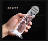  DV Giả Cao Cấp Gân Jewsn , Silicone Trong Suốt, Có Đế Dán Tường 