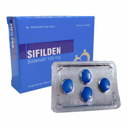  Tăng Cường Sinh Lý Nam Giới SIFILDEN 100mg - Vĩ 4 Viên 
