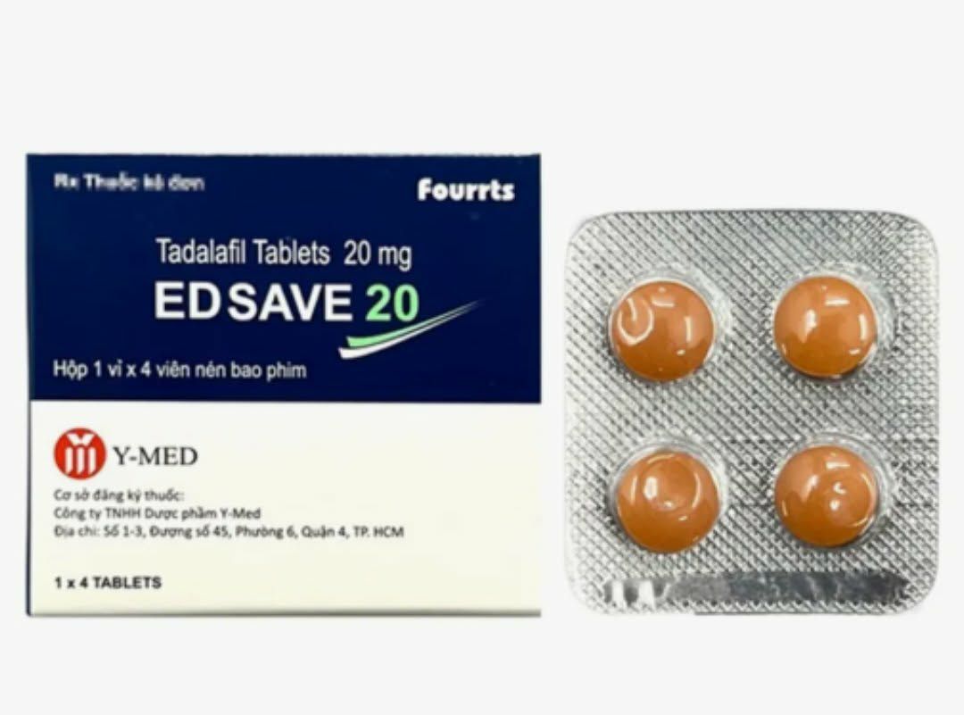  Tăng Cường Sinh Lý Nam Giới EDSAVE 20mg - Vĩ 4 Viên 