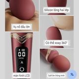  Chày Massage Cao Cấp Jiuuy Grace 81, Nhiều Tần Số Rung, 2 Đầu Thay Thế, Nhiệt Độ Cực Hot 
